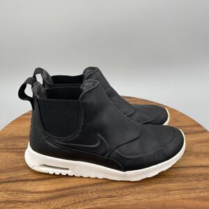 Nike Air Max Thea Shoes Womens Size 8 Black Leather Mid Comfort Walking Sneakers